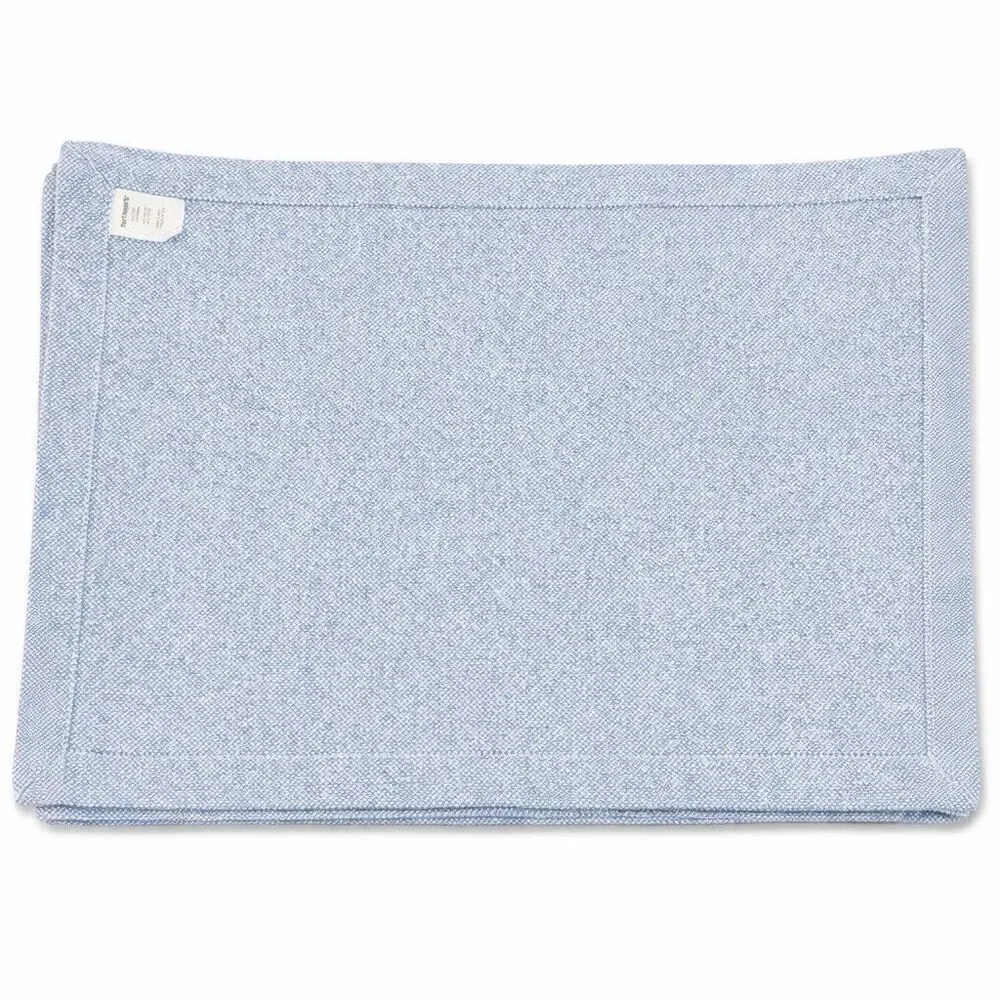 Pier 1 Imports Set Of 7 Placemats Blue 100% Cotton Textured Coastal Farmhouse